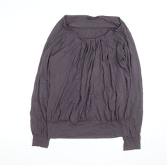 Next Women’s Grey Long Sleeve Pleated Tunic Blouse Size 12