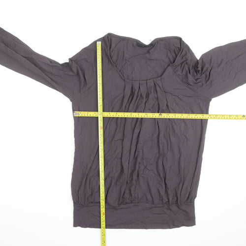 Next Women’s Grey Long Sleeve Pleated Tunic Blouse Size 12