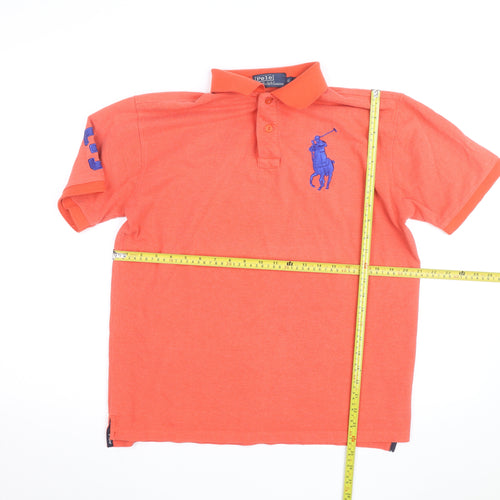 Ralph Lauren Men’s Orange XL Polo Shirt 100% Cotton Embroidered Logo