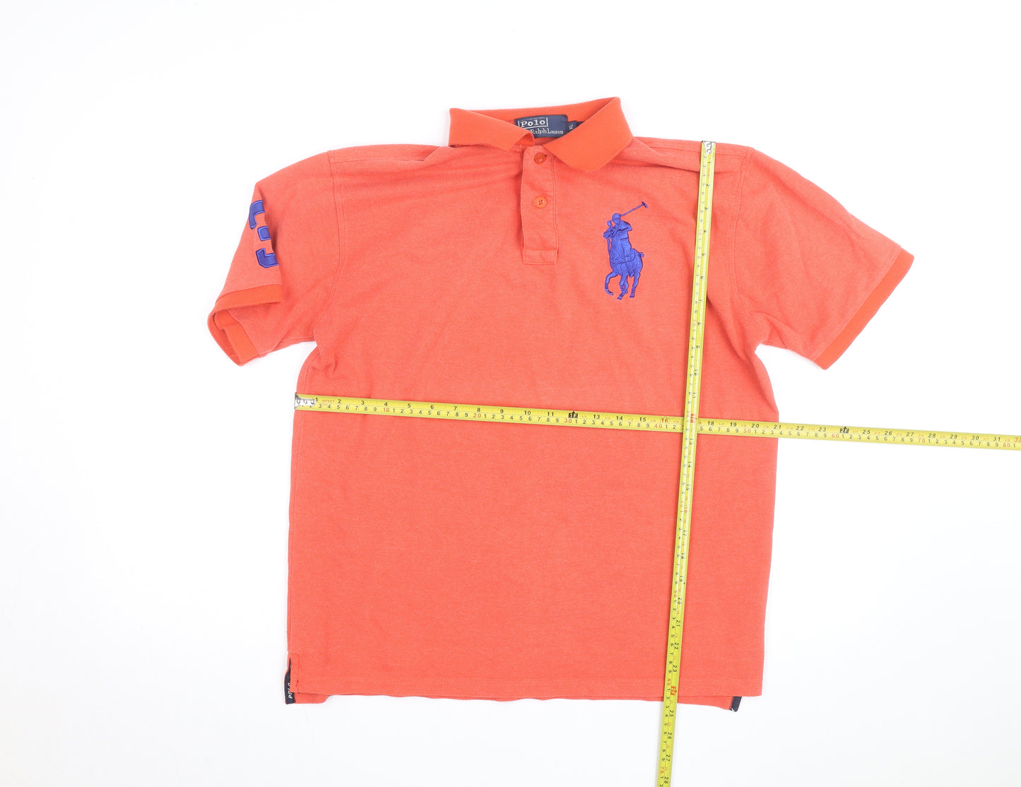 Ralph Lauren Men’s Orange XL Polo Shirt 100% Cotton Embroidered Logo