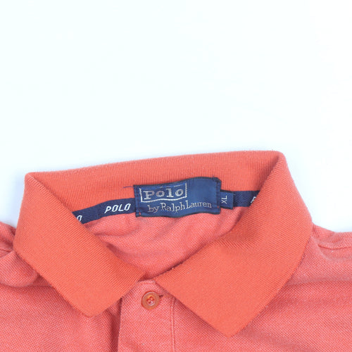 Ralph Lauren Men’s Orange XL Polo Shirt 100% Cotton Embroidered Logo