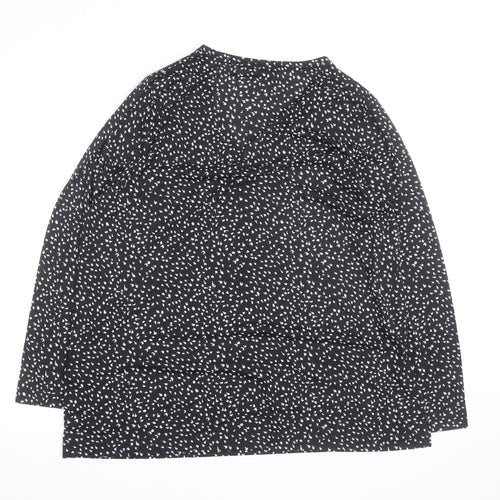 Marks and Spencer Women's Black Wrap Jersey Blouse Size 18