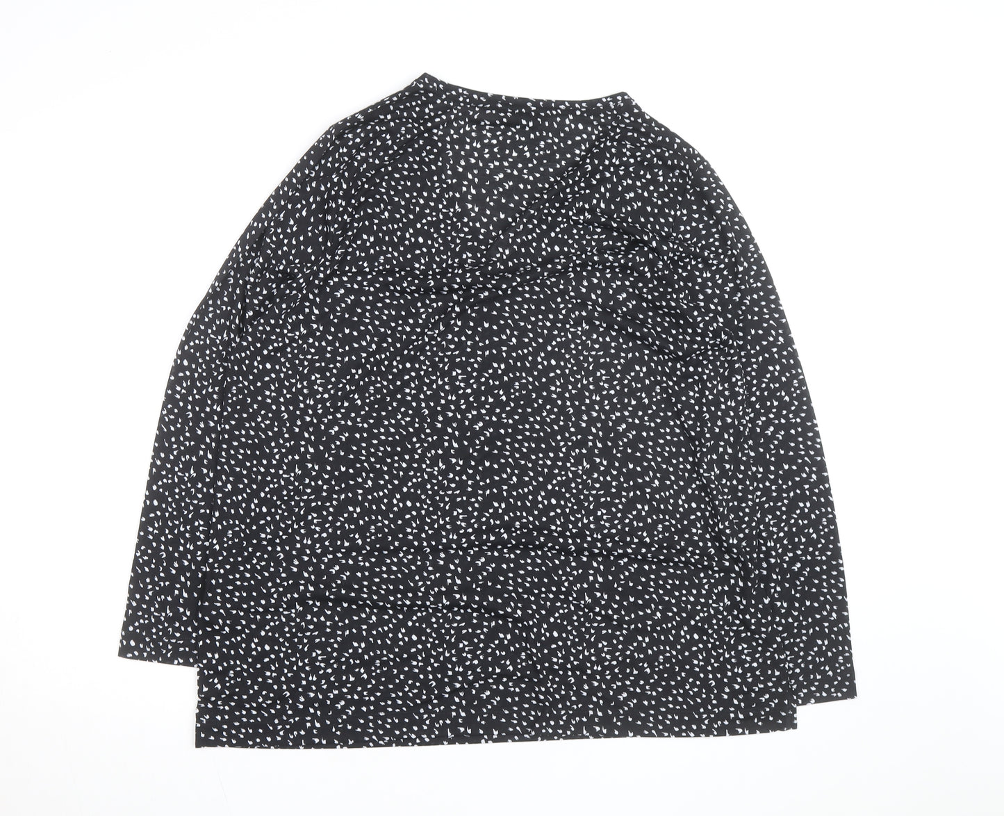 Marks and Spencer Women's Black Wrap Jersey Blouse Size 18