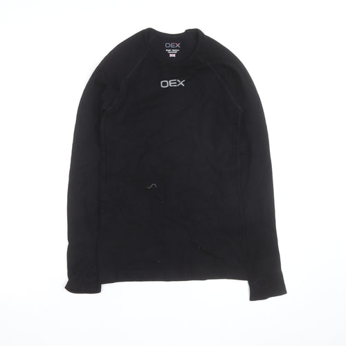 OEX Men's Black Athletic Long Sleeve Base Layer Top S