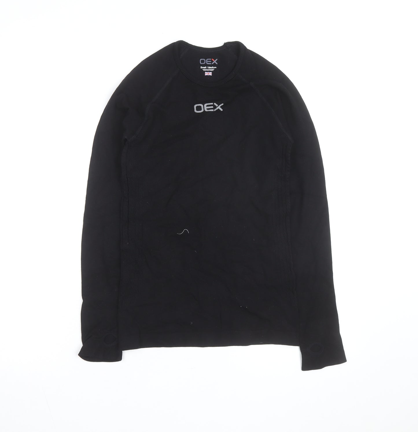 OEX Men's Black Athletic Long Sleeve Base Layer Top S
