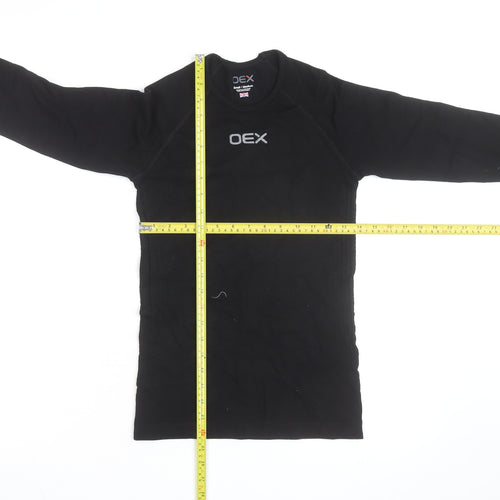 OEX Men's Black Athletic Long Sleeve Base Layer Top S