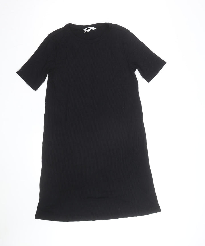Bik Bok Women's Black Short Sleeve Viscose T-Shirt Dress Size S
