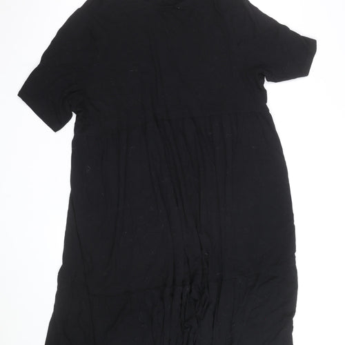 Marks and Spencer Women Black Size 14 Short Sleeve Shift Dress