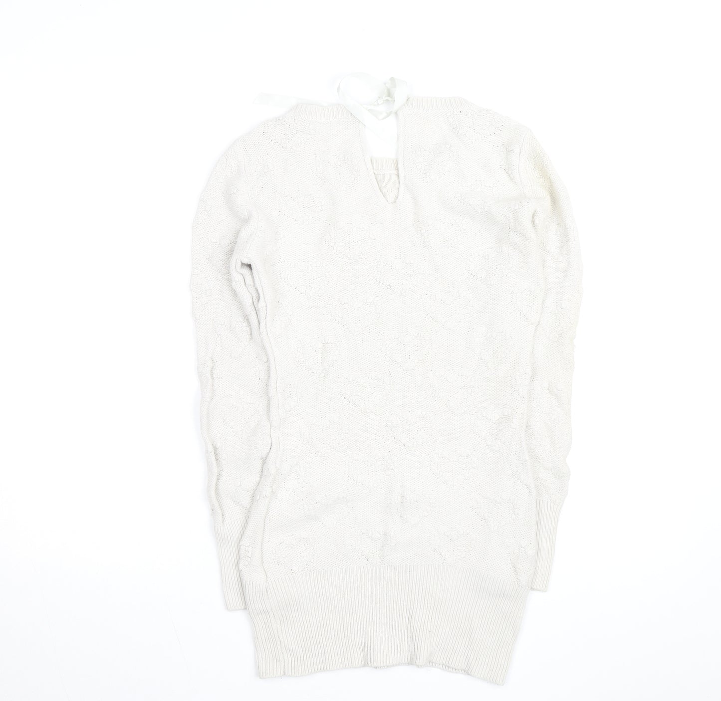 Jane Norman Women’s Ivory Heart Knit Pullover Jumper Size 10