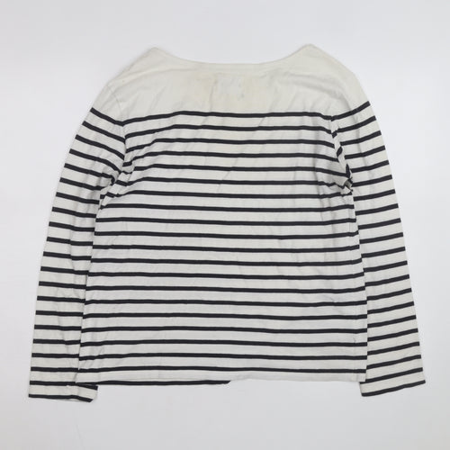 Seasalt Women’s Multicoloured Striped Cotton Sailor Shirt UK 14