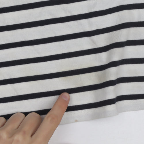 Seasalt Women’s Multicoloured Striped Cotton Sailor Shirt UK 14
