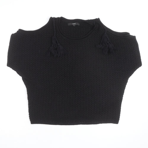 Next Women’s Black Cold Shoulder Chunky Knit Jumper Size S