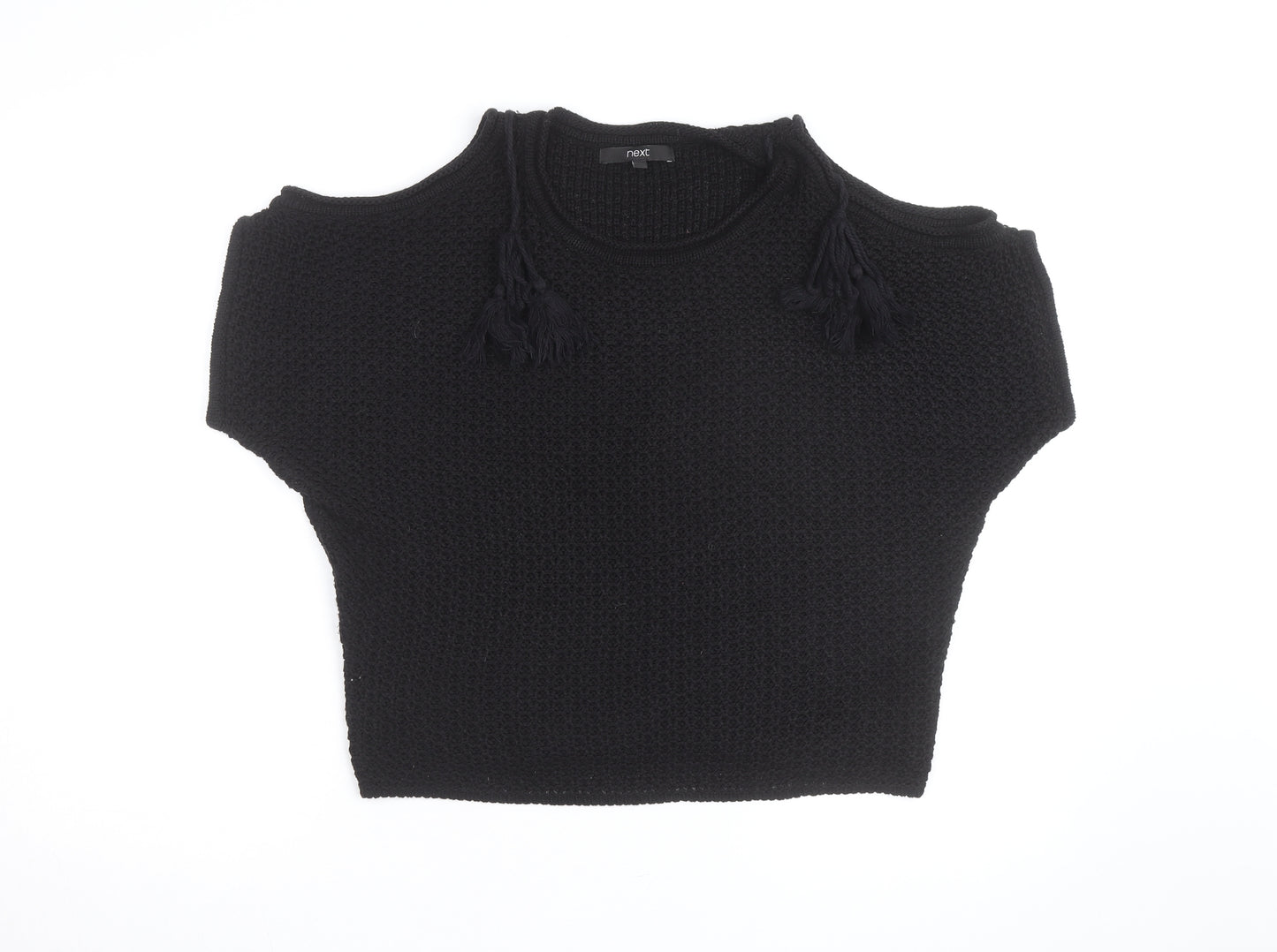 Next Women’s Black Cold Shoulder Chunky Knit Jumper Size S