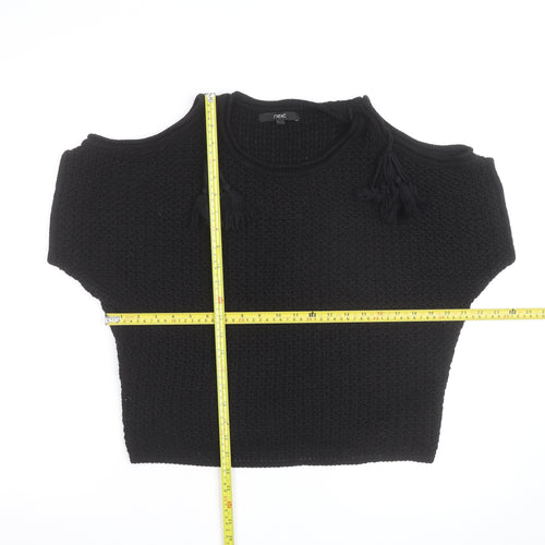 Next Women’s Black Cold Shoulder Chunky Knit Jumper Size S