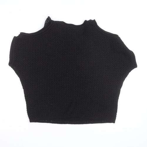 Next Women’s Black Cold Shoulder Chunky Knit Jumper Size S