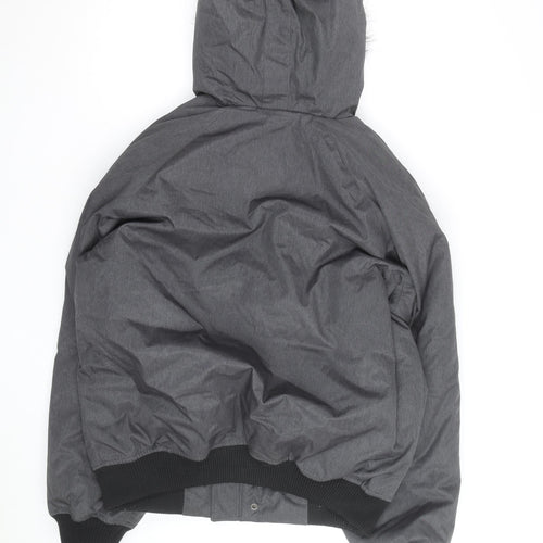 Ecko Unltd Men Grey Puffer Jacket M Hooded Down Winter Coat