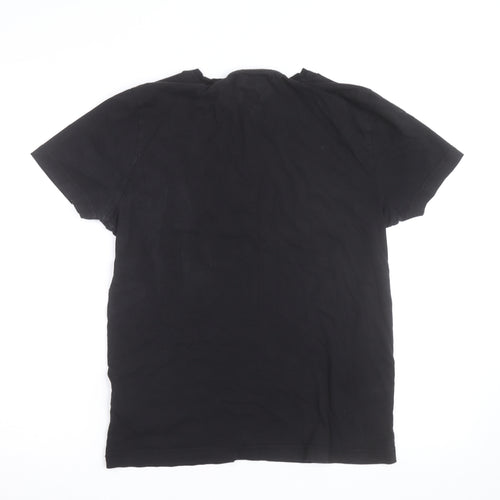 Tommy Hilfiger Men’s Black Logo Cotton Crew Neck T-Shirt Size M