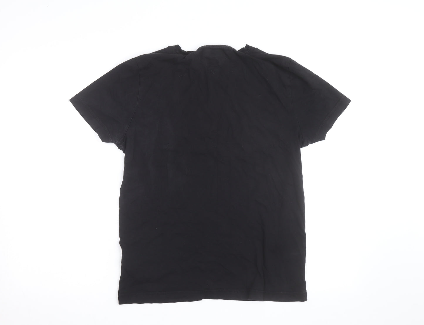 Tommy Hilfiger Men’s Black Logo Cotton Crew Neck T-Shirt Size M