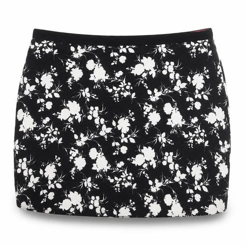Oasis Womens Black Floral Short Pencil Skirt Size 16