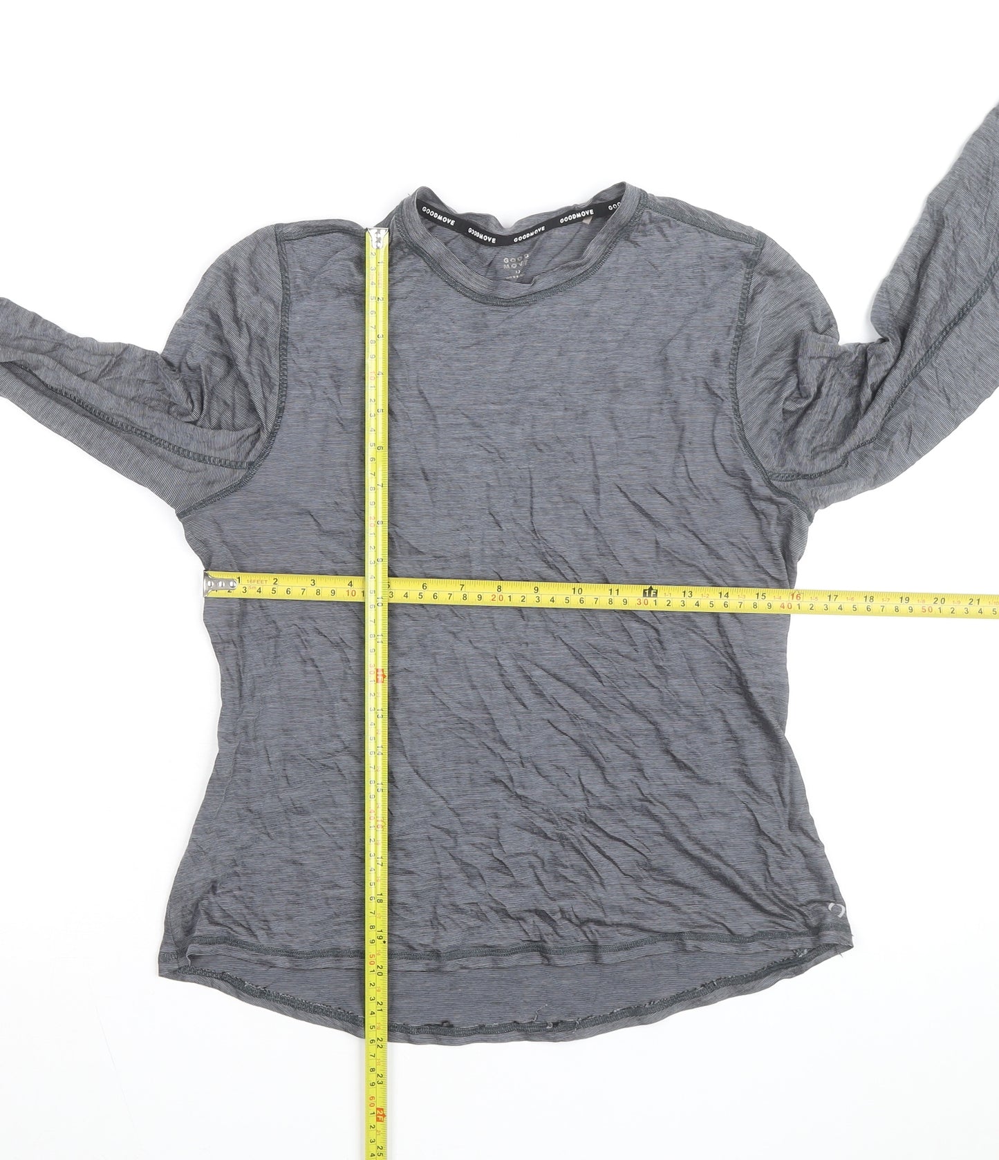 Marks and Spencer Goodmove Women's Grey Long Sleeve Activewear Top Size 12