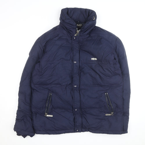 HEAD Men's Blue Puffer Jacket Size 50 Down Filled Winter Coat
