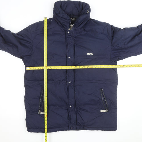 HEAD Men's Blue Puffer Jacket Size 50 Down Filled Winter Coat