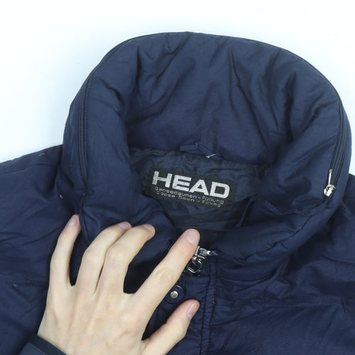 HEAD Men's Blue Puffer Jacket Size 50 Down Filled Winter Coat