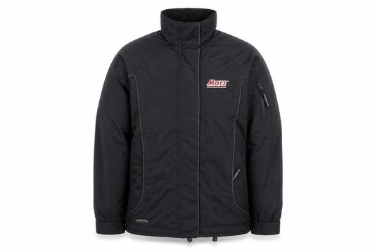 Front view of Stormtech Men's Black S Mars Logo Water Resistant Jacket