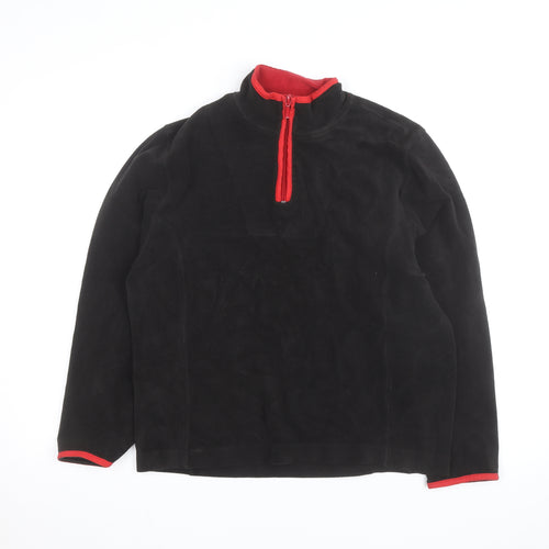 PB Sport Men's Black Fleece 1/4 Zip Pullover Sweatshirt Size L