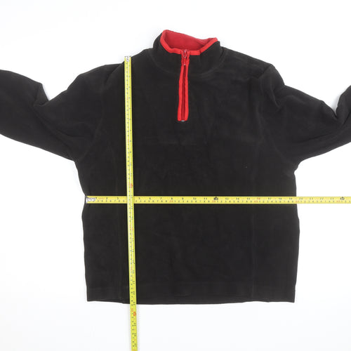 PB Sport Men's Black Fleece 1/4 Zip Pullover Sweatshirt Size L