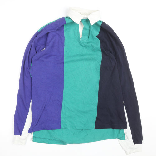 Fluid Men’s Multicoloured Long Sleeve Retro Rugby Shirt M