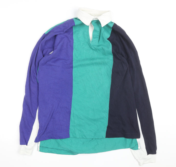 Fluid Men’s Multicoloured Long Sleeve Retro Rugby Shirt M