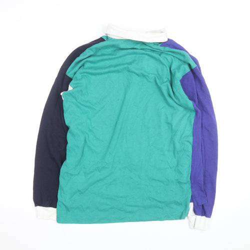 Fluid Men’s Multicoloured Long Sleeve Retro Rugby Shirt M