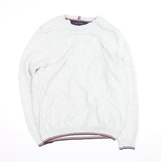 Tommy Hilfiger Men's Grey Cotton Wool Pullover Jumper Size L