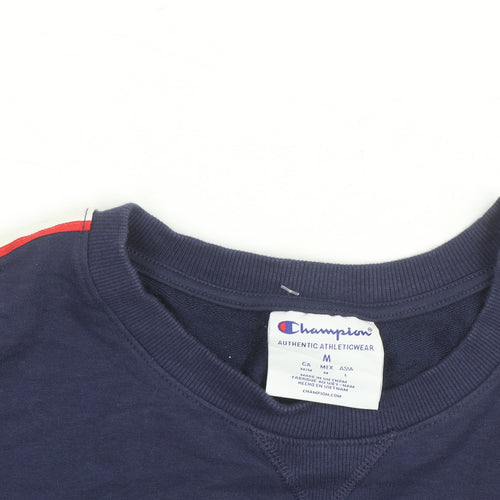 Champion Men's Blue Logo Pullover Sweatshirt Size M