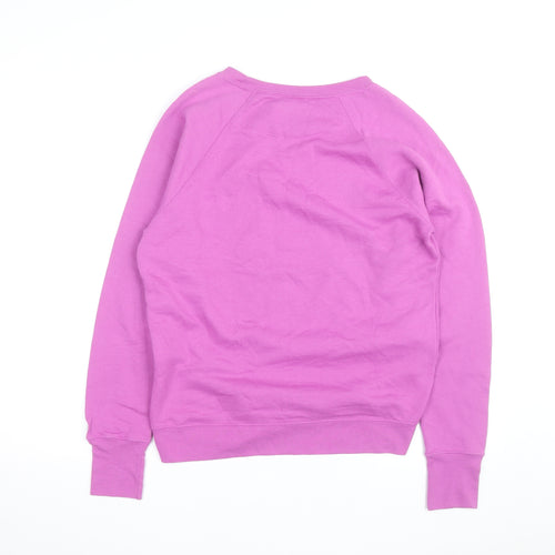 Champion Mens Purple Pullover Sweatshirt M Crew Neck Logo Athletic