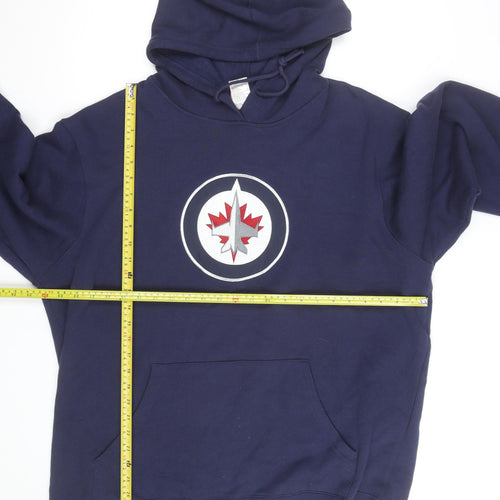 Reebok Men’s Blue XL Pullover Hoodie Sweatshirt Sports Graphic
