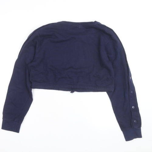 Fila Women's Navy Blue Cropped Pullover Sweatshirt Size L