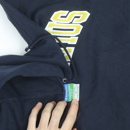 Champion Men's Blue Pullover Hoodie Small Saint Ignatius Graphic