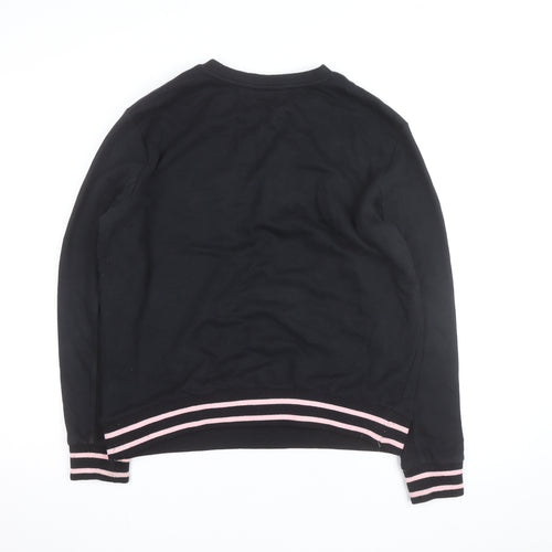 Fila Men's Black Logo Sweatshirt L Crew Neck Pullover Jumper