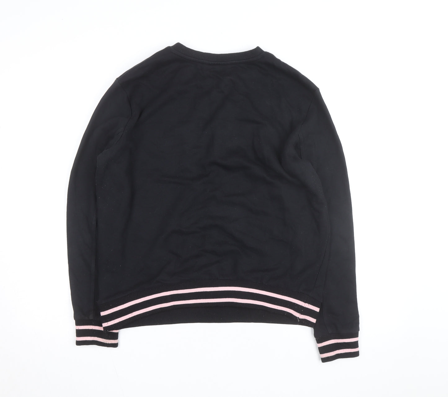 Fila Men's Black Logo Sweatshirt L Crew Neck Pullover Jumper