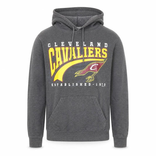 Front view of NBA Cleveland Cavaliers Men's Grey Pullover Hoodie, size S