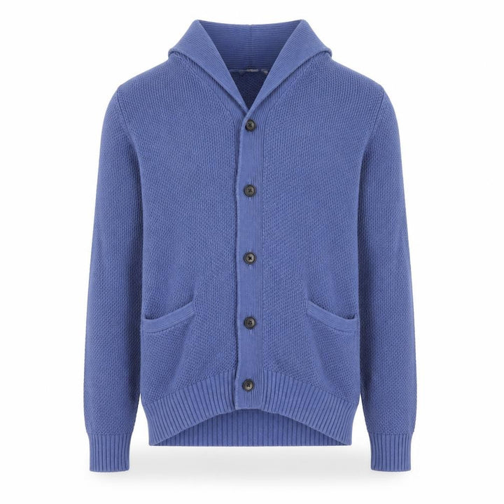 Uniqlo Men's Blue Cotton Button Cardigan L Regular Fit