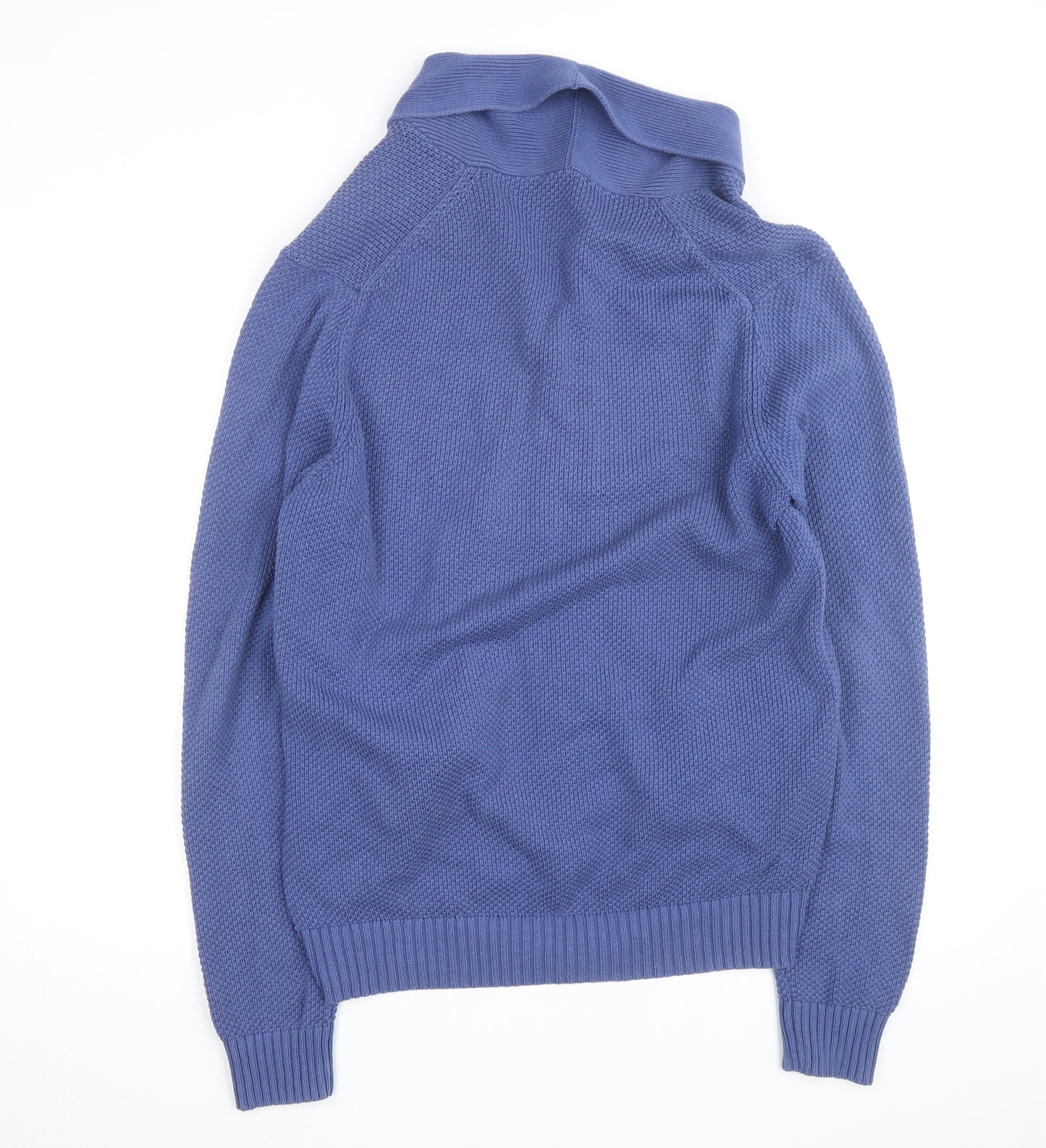 Uniqlo Men's Blue Cotton Button Cardigan L Regular Fit