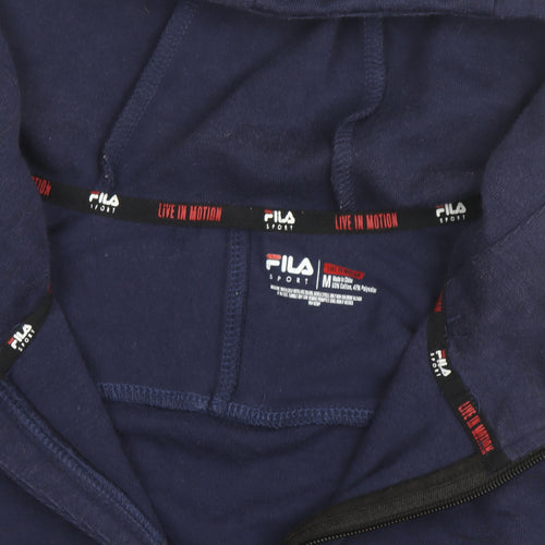 FILA Men’s Blue Full Zip Hoodie Size M – Sports Style