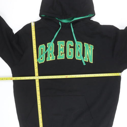 Colosseum Men Black Oregon Pullover Hoodie Size L Fleece Hooded Sweatshirt