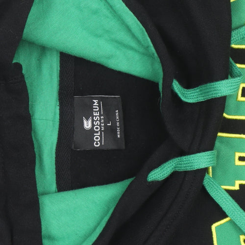 Colosseum Men Black Oregon Pullover Hoodie Size L Fleece Hooded Sweatshirt