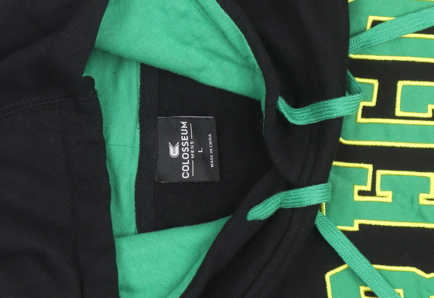 Colosseum Men Black Oregon Pullover Hoodie Size L Fleece Hooded Sweatshirt