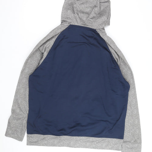 Antigua Mens Blue Grey Full Zip Hooded Sweatshirt XL Cleveland Cavaliers