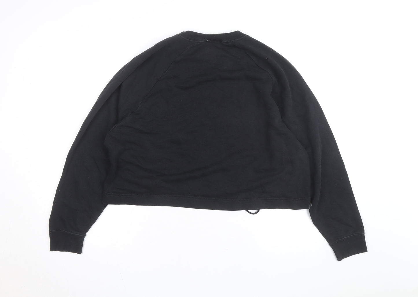 Nike Women's Black Lace-Up Crew Neck Pullover Sweatshirt M